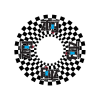 Naklejka na kółko Figz Collection Wrapz Checkers (miniatura)