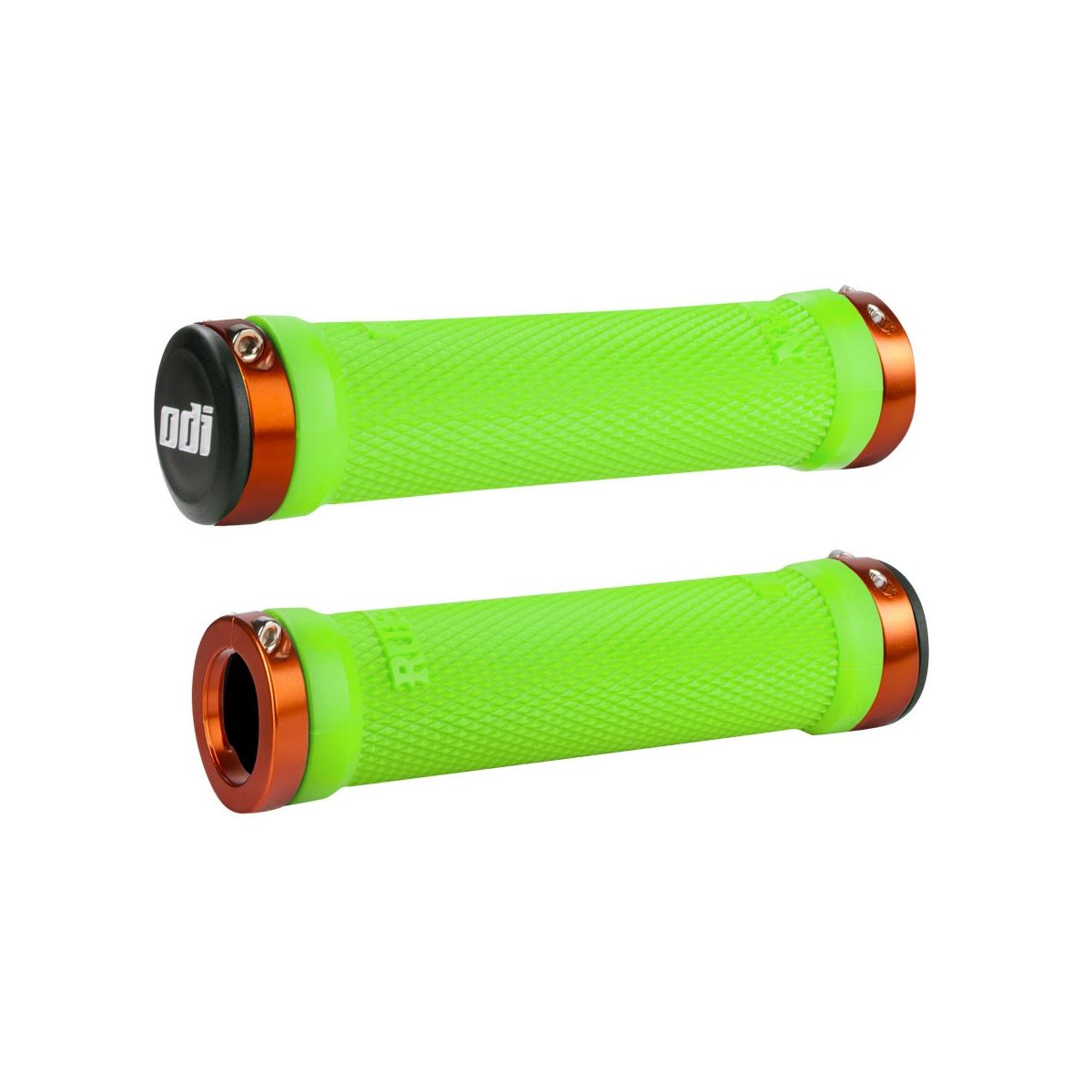 Gripy ODI Ruffian Lock-On Lime Green / Orange (miniatura)